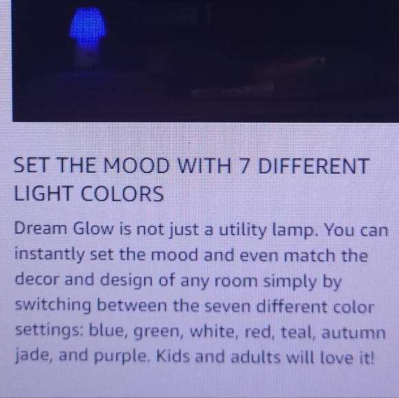 Sensor Brite Dream Glow Night Lamp Motion Sensing Color changing LED Table Lamp - Picture 8 of 16